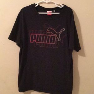 Puma boys black short sleeved shirt